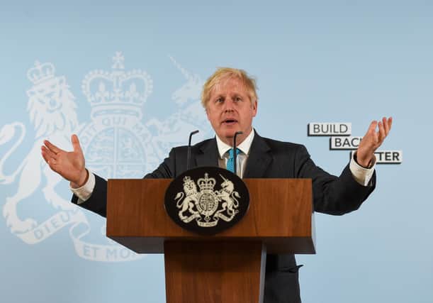 Prime Minister Boris Johnson delivers a speech in Exeter. Picture: Finnbarr Webster/PA Wire