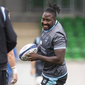 New Glasgow Warriors forward Sintu Manjezi is set to play against Worcester in Inverness on Friday.  (Photo by Ross MacDonald / SNS Group)