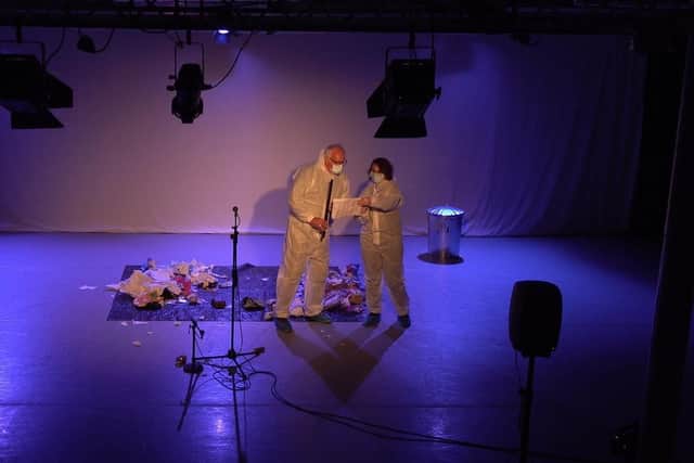 Pete Stollery and Bea Dawkins in more, more, more at the 2021 Sound festival.JPG