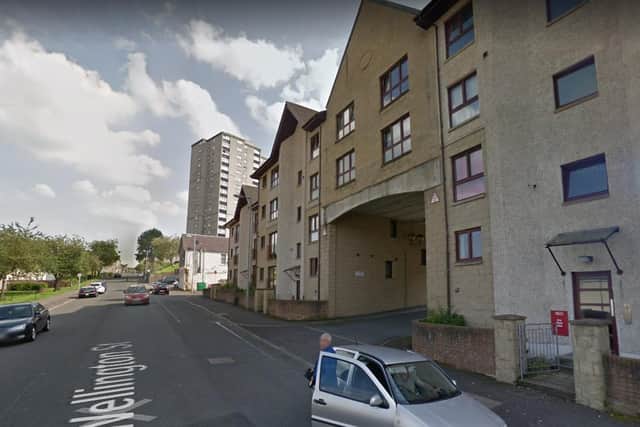 The fire took place in a property in Wellington Street, Greenock. Pic: google