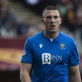 Alex Mitchell in action for St Johnstone during a cinch Premiership match between Motherwell and St. Johnstone at Fir Park, on August 06, 2022, in Motherwell, Scotland.