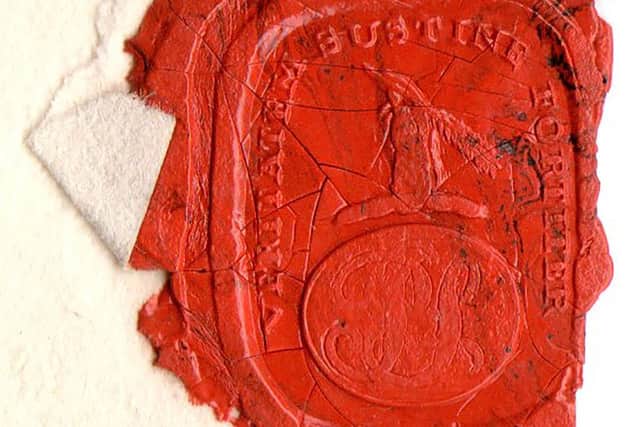The wax seal of Patrick Sellar, the factor of the Duke of Sutherland, who earned the darkest reputation for his role in the Highland Clearances. PIC: Clyne Heritage Society/Brora Heritage Centre.