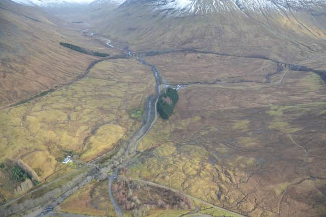 An aerial view of the Auch estate, where the body of charity cyclist Tony Parsons was moved after he died in a collision on the A82 near Bridge of Orchy. Picture: Crown Office/PA Wire