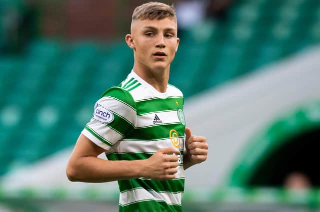 Dane Murray was declared "outstanding" in his senior debut that followed him being introduced to  Celtic's Champions League draw with Midtjylland as a result of Nir Bitton being red-carded. (Photo by Ross Parker / SNS Group)
