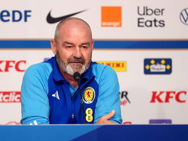 Scotland manager Steve Clarke during a press conference at the Stade Pierre-Mauroy ahead of Tuesday's match against France.