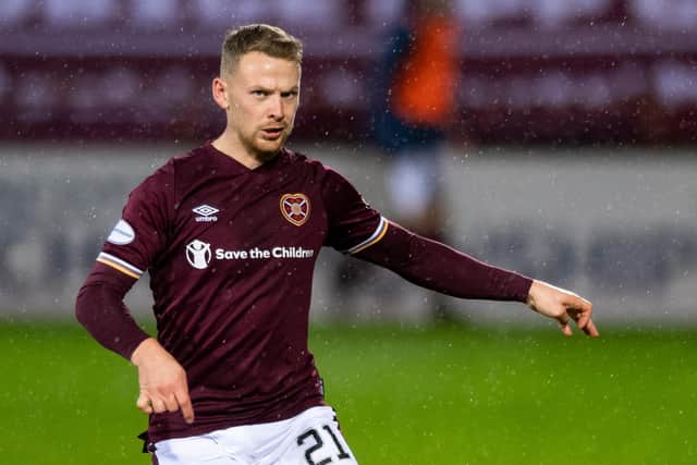 Hearts defender Stephen Kingsley has been nursing a stomach injury.