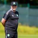 Celtic manager Ange Postecoglou will take charge of his first competitive game on Tuesday night. Picture: SNS