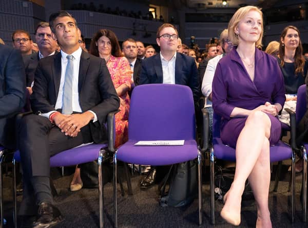 Rishi Sunak is increasingly turning to cruel rhetoric about vulnerable groups, while his predecessor Liz Truss previously called for the privatisation of much of the NHS (Picture: Stefan Rousseau/pool/Getty Images)