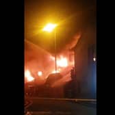 The fire broke out at Trattoria Guidi, at the junction of Deedes Street and Rochsolloch Road in Airdrie, in the early hours of Wednesday morning (Photo: Paul Francis McKenna).