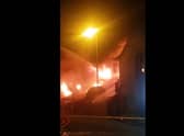 The fire broke out at Trattoria Guidi, at the junction of Deedes Street and Rochsolloch Road in Airdrie, in the early hours of Wednesday morning (Photo: Paul Francis McKenna).