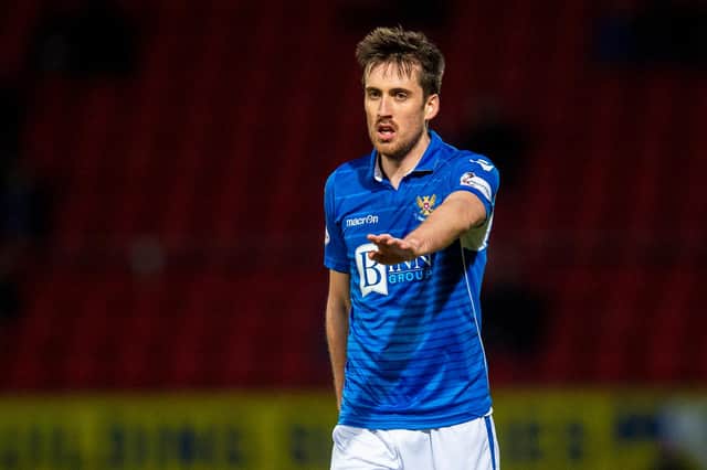 St Johnstone left back Callum Booth hopes to feature in the starting XI in the Betfred Cup final against Livingston on Sunday (Photo by Ross MacDonald / SNS Group)
