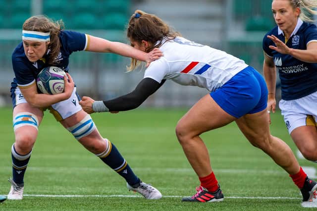 Rachel McLachlan in action for Scotland during the Six Nations match against France in October. Picture: Bill Murray/SNS