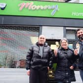 Harem Murdochy, owner of Oscar's Gelato, poses with Guiseppe and Cecilia of Monny's Ice Cream as he secures a new lease of life for their site on Brighton Place in Portobello
