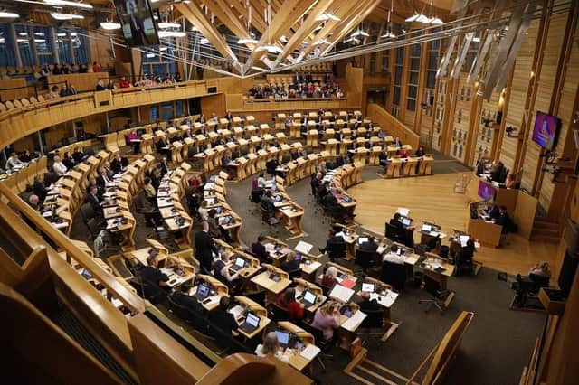 Parliament during the debate for the Stage 3 Proceedings of the Gender Recognition Reform (Scotland) Bill.