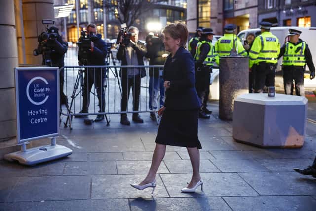Former first minister Nicola Sturgeon arrives for the UK Covid inquiry. Picture: Jeff J Mitchell/Getty Images