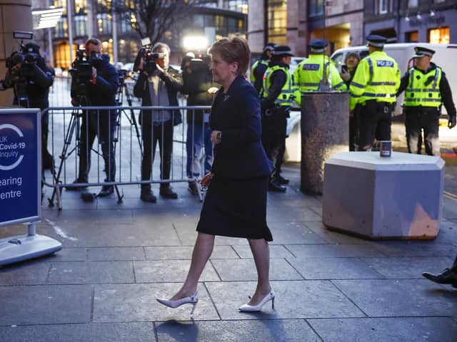 Former first minister Nicola Sturgeon arrives for the UK Covid inquiry. Picture: Jeff J Mitchell/Getty Images