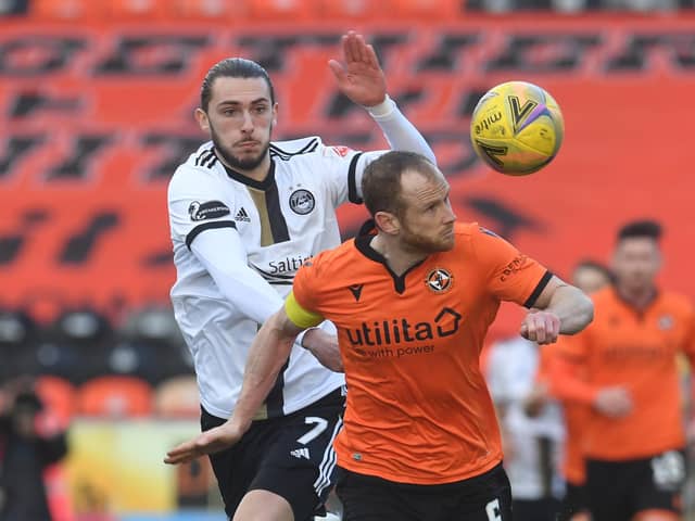 Aberdeen on-loan striker Fraser Hornby (left) is in line to return this weekend against St Johnstone (Photo by Craig Foy / SNS Group)
