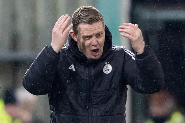It was a frustrating afternoon for Aberdeen manager Barry Robson.