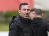 Former Celtic player Scott Brown was in attendance at the Queens Park v Dunfermline play-off first leg at Firhill Stadium on Wednesday night.  (Photo by Craig Foy / SNS Group)