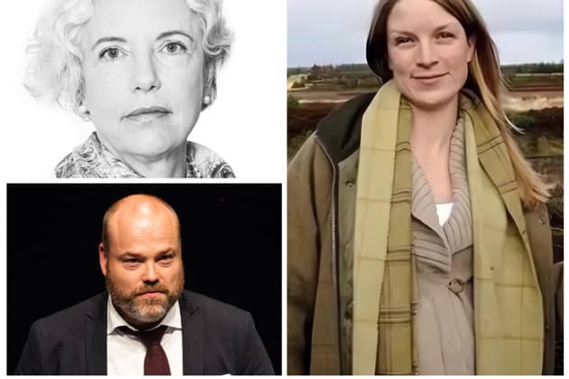 From top left : Lisbet Rausing of Corrour Estate; Sofie Kirk Kristiansen of Strathconon Estate and Anders Holch Povlsen, Scotland's largest landowner who owns 13 estates across Sutherland, Cairngorms and Lochaber. PIC: You Tube/Getty/Creative Commons.