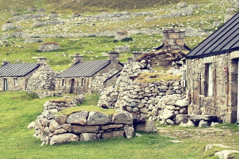 Hirta, the main island of St Kilda and the only one of the four to ever be inhabited, was abandoned by its last residents in 1930 and is now a 'ghost town'. You can book a stay for five days if you intend to visit with a small campsite available.