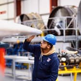 Students studying the aircraft engineering course have access to a range of aircraft and helicopters at Perth Airport to ensure they are equipped with a high level of practical skills. Picture: Fraser Band