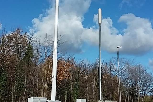 A 5G mast on Lanark Road in Edinburgh.