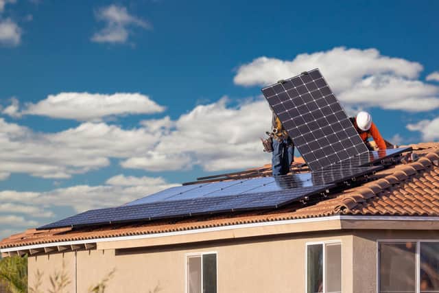 The installation of solar panels typically reduces energy bills by £320 per annum (Picture: Andy Dean - stock.adobe.com)