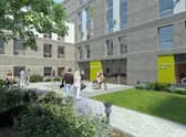CGI image of new development on the Gorgie Road site, which previously housed several industrial units that have been demolished. The planning decision followed a successful appeal by S Harrison after the development was initially turned down by councillors.