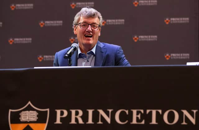 Princeton University professor David WC MacMillan attends a press conference after he was awarded the Nobel Prize for chemistry (Picture: Kena Betancur/Getty Images)