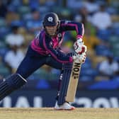 Scotland's captain Richie Berrington bats against Namibia.