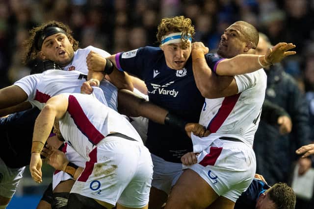 Jamie Ritchie injured his hamstring in the win over England and was ruled out for the remainder of the Six Nations. (Photo by Ross MacDonald / SNS Group)