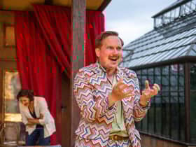 Adam Donaldson as Sir Toby Belch in the Bard in the Botanics 2021 production of Twelfth Night PIC: Tommy Ga-Ken Wan