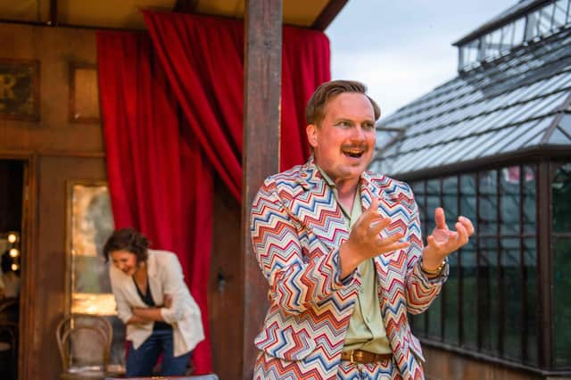 Adam Donaldson as Sir Toby Belch in the Bard in the Botanics 2021 production of Twelfth Night PIC: Tommy Ga-Ken Wan