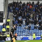 Rangers fan group, Union Bears, leave their seats empty in protest at the club during the Scottish Cup quarter-final win over Raith.  (Photo by Rob Casey / SNS Group)