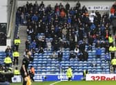 Rangers fan group, Union Bears, leave their seats empty in protest at the club during the Scottish Cup quarter-final win over Raith.  (Photo by Rob Casey / SNS Group)