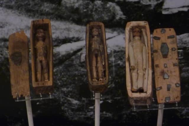 When a group of young boys were out hunting rabbits around Arthur’s Seat in 1836, they happened upon a secluded cave and noticed something hidden inside. Upon entry, they uncovered 17 miniature coffins covered in slate and each coffin had a tiny wooden figure inside wearing a set of handmade clothes. Some thought that it was evidence of witchcraft while others linked them to the 17 victims of the prolific Edinburgh-based serial killers Burke and Hare. However, no one ever claimed ownership of the coffins and their existence remains unsolved to this day.