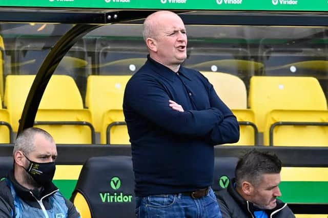 Livingston manager David Martindale looks on during his team's 3-0 defeat against Rangers. (Photo by Rob Casey / SNS Group)