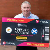 GLASGOW, SCOTLAND - SEPTEMBER 06: Tom Boyd during a photocall to promote the Cyprus v Scotland game, at Hampden Park, on August 05, 2023, in Glasgow, Scotland. 

Tom Boyd promoting Viaplay’s live and exclusive coverage of Cyprus v Scotland. Viaplay is available to stream from viaplay.com or via your TV provider on Sky, Virgin TV and Amazon Prime as an add-on subscription. (Photo by Alan Harvey / SNS Group)