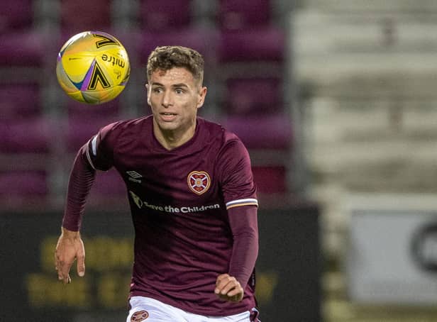 Hearts right-back Jamie Brandon has signed a pre-contract agreement with Livingston. (Photo by Bill Murray / SNS Group)