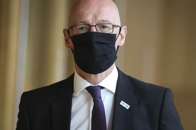 Deputy First Minister John Swinney at the Scottish Parliament in Holyrood, Edinburgh. Picture date: Wednesday June 23, 2021.