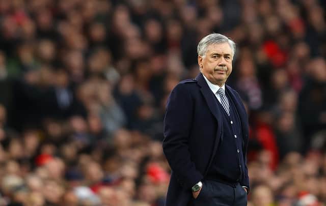 Everton boss Carlo Ancelotti. The Toffees are understood to be keen on Hearts' Aaron Hickey