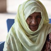 Haleema says her family has been living in a tent since the floods last September. Picture: Khaula Jamil/DEC