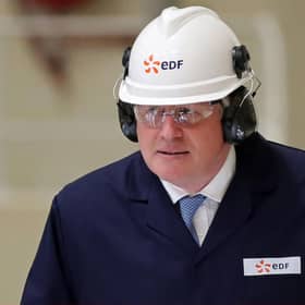 Prime Minister Boris Johnson during a visit to EDF's Sizewell B nuclear power station in Suffolk. Picture: Chris Radburn/PA Wire