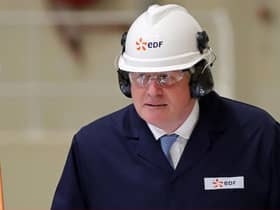 Prime Minister Boris Johnson during a visit to EDF's Sizewell B nuclear power station in Suffolk. Picture: Chris Radburn/PA Wire