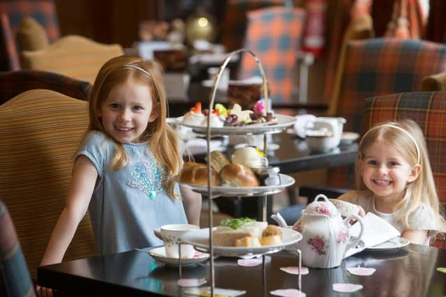 Eva and Lily Chalmers launch kids afternoon tea at Dalmahoy