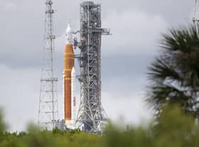 Nasa will launch its new moon rocket later today, marking the next chapter in putting humans back on the moon. Photo by Joel Kowsky/NASA via Getty Images