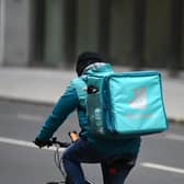 Deliveroo, like other businesses that rely on people having more money than time, is finding times are tough (Picture: Daniel Leal/AFP via Getty Images)