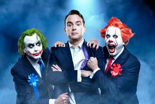 Impressionist and political satirist Matt Forde has no shortage of material for his latest show 'Clowns to the Left of Me, Jokers to the Right' which is on at the Stand Comedy Club on Monday, March 28, and Tuesday, March 29. A regular on television, he's appeared on Have I Got News For You, The Last Leg and The Royal Variety Performance, as well as being one of the voices behind the puppets on Spitting Image.