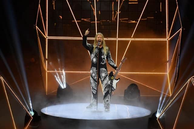 Sam Ryder, representing the United Kingdom, performs on stage during the Grand Final show of the 66th Eurovision Song Contest at Pala Alpitour . Picture: Giorgio Perottino/Getty Images